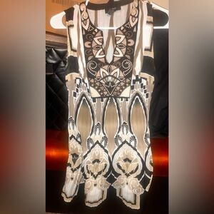 Alfani Black and Brown sequence top